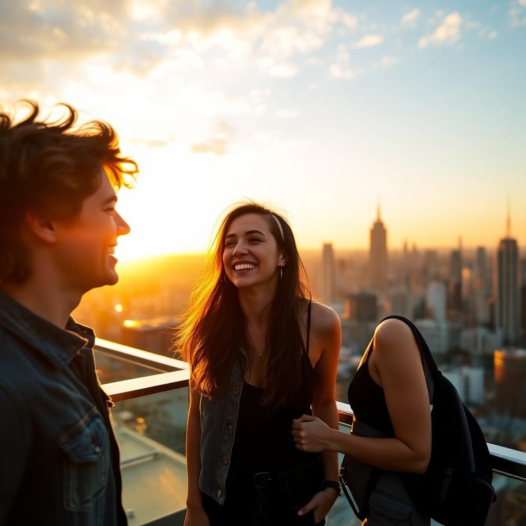 Sunset rooftop hangout